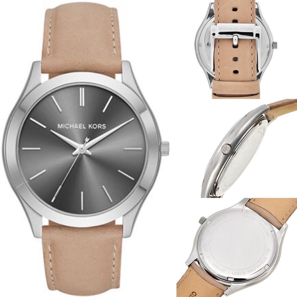 Michael Kors Slim Runway Leather Strap Watch, 44mm - Picture 5 of 8